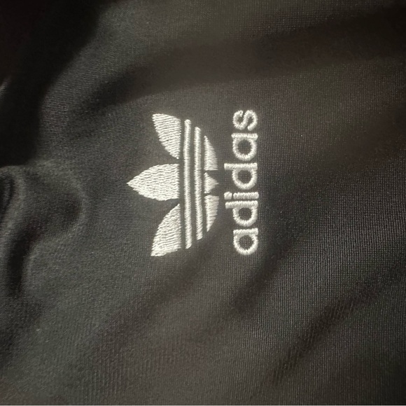 Adidas Black and White Varsity Jacket Sporty Style - Picture 8 of 9